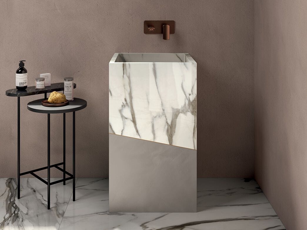 Раковина из керамогранита на колонне CERAMICA FONDOVALLE SHAPE ARCH-00055780 - Вид №1