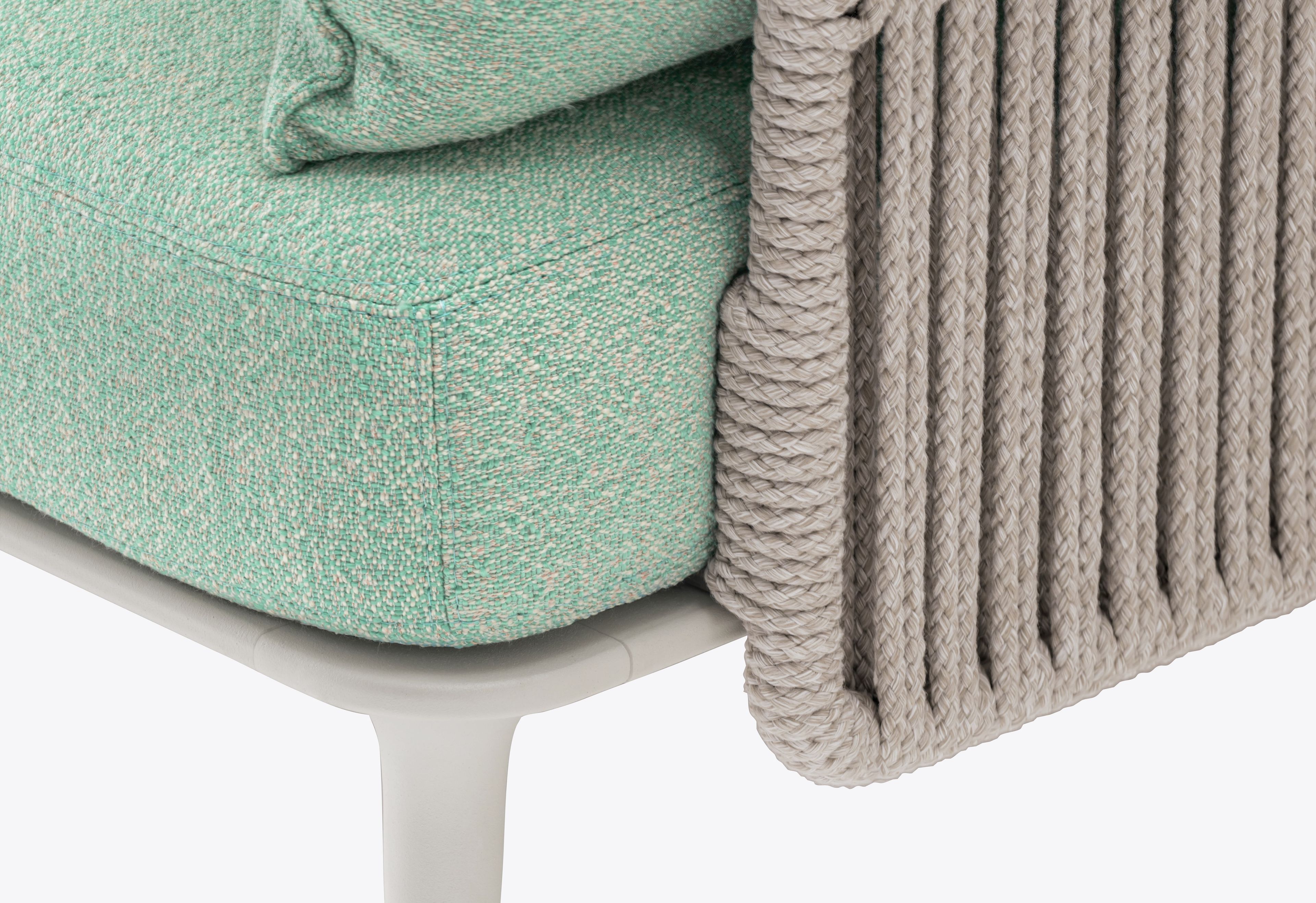 Модульный тканевый садовый диван с полуостровом Pedrali Reva Cocoon ARCH-00125143 - Вид №2