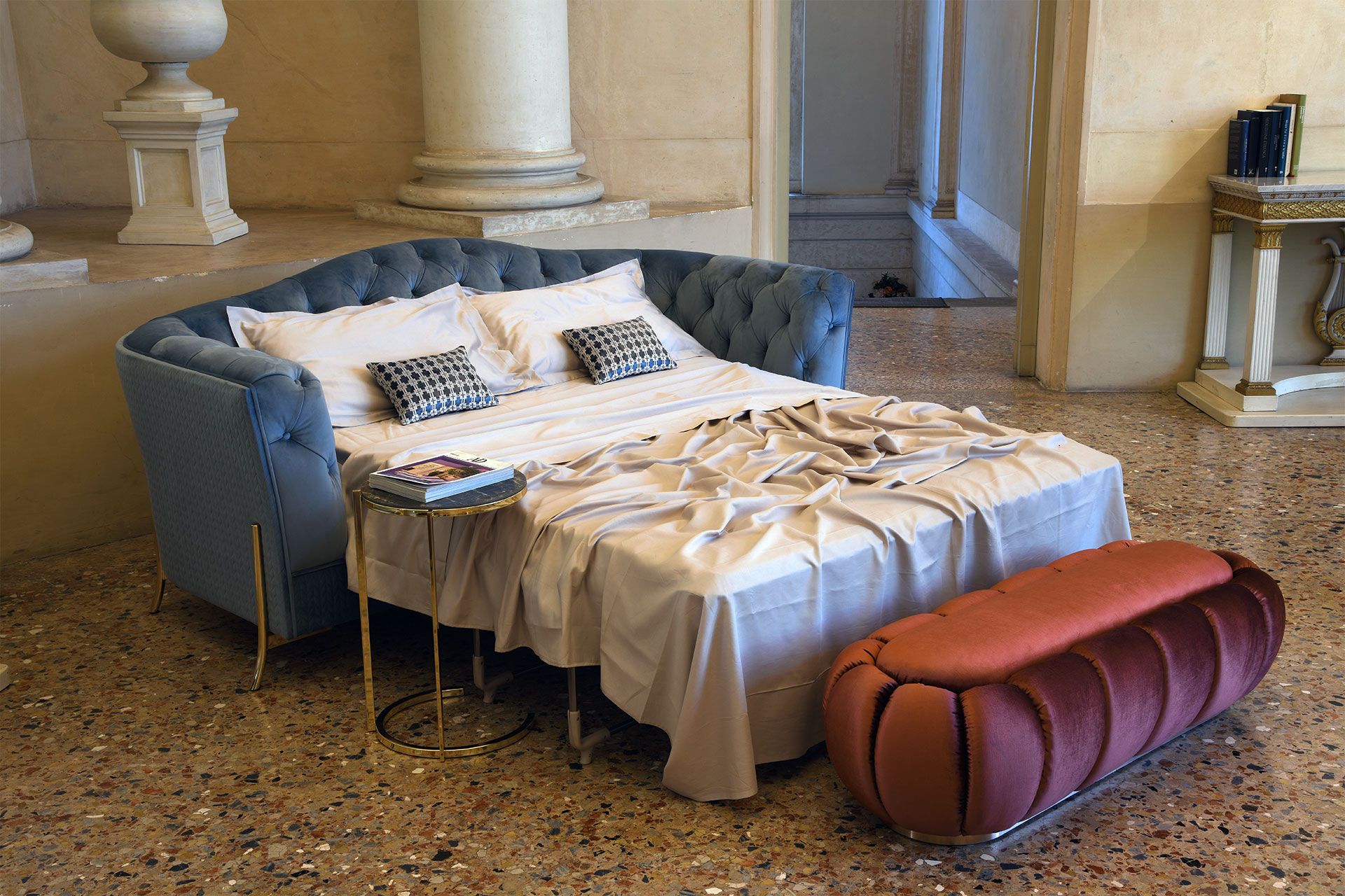 Диван-кровать capitonné из ткани с огнестойкой обивкой Domingo Salotti Nefele ARCH-00034794 - Вид №13