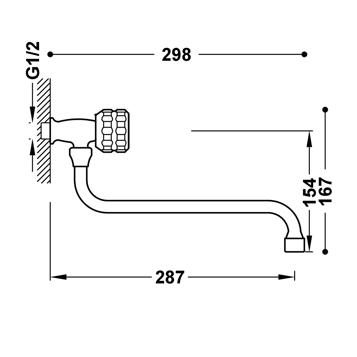 Смеситель для раковины с одним отверстием ДЛЯ КУХНИ-22350501 TRES Kitchen - Вид №1