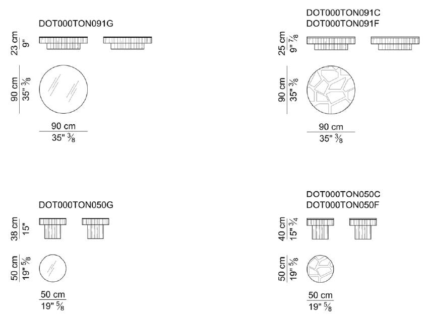 Круглый мраморный журнальный столик i 4 Mariani DOT ARCH-00093409 - Вид №5