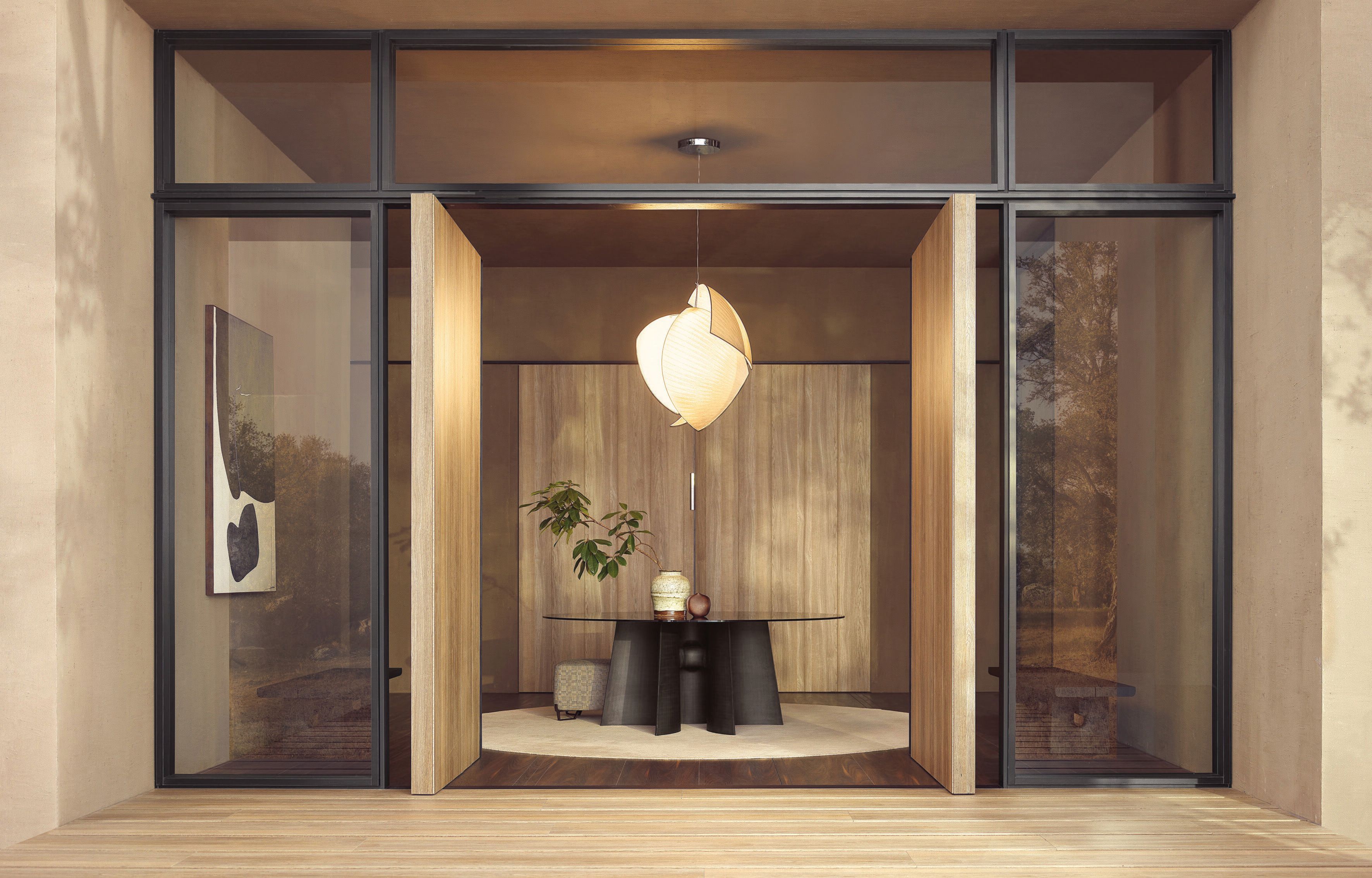 Круглый стеклянный стол Poliform KENSINGTON ARCH-00092950 - Вид №1