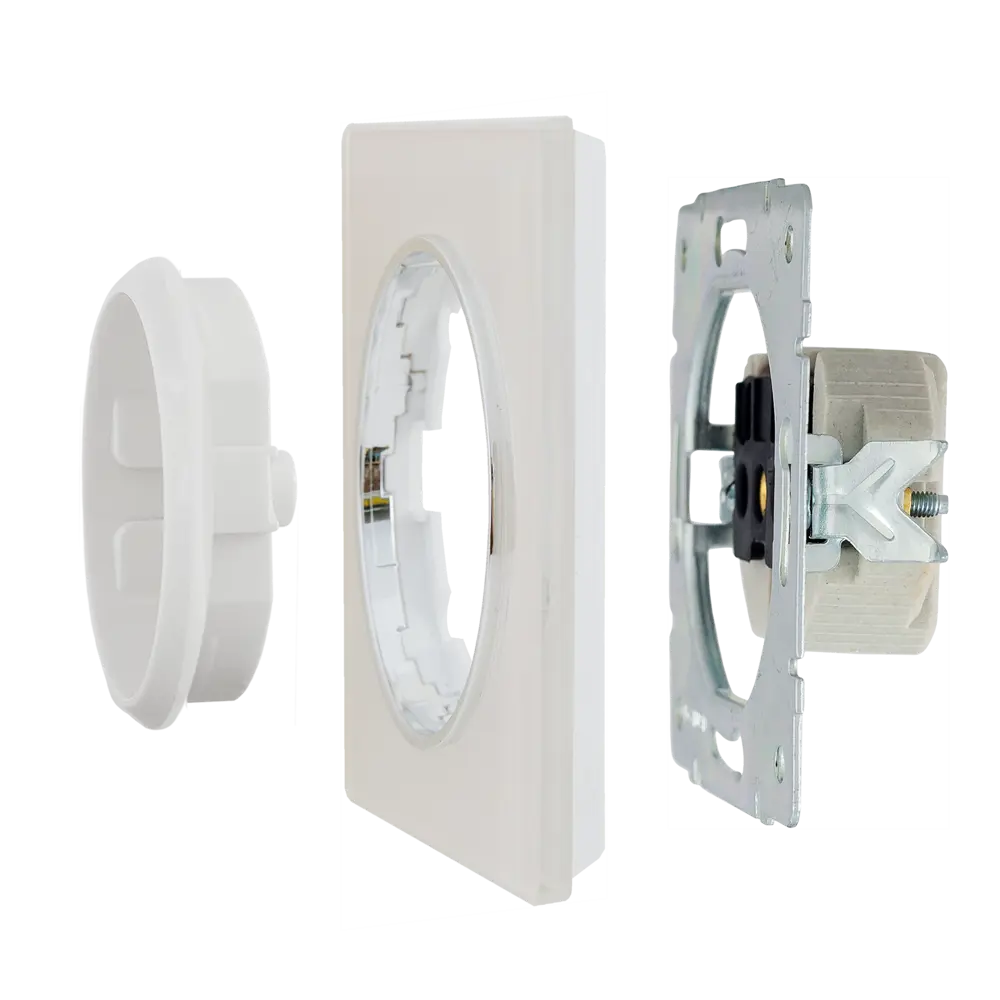 ONEKEYELECTRO — Тройная стеклянная рамка для розеток в бежевом глянце 82838528 Florence STLM-0036859 - Вид №3