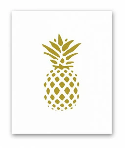 Постер Ананас HAPPY STATION ДИЗАЙНЕРСКОЕ 009006 Белый