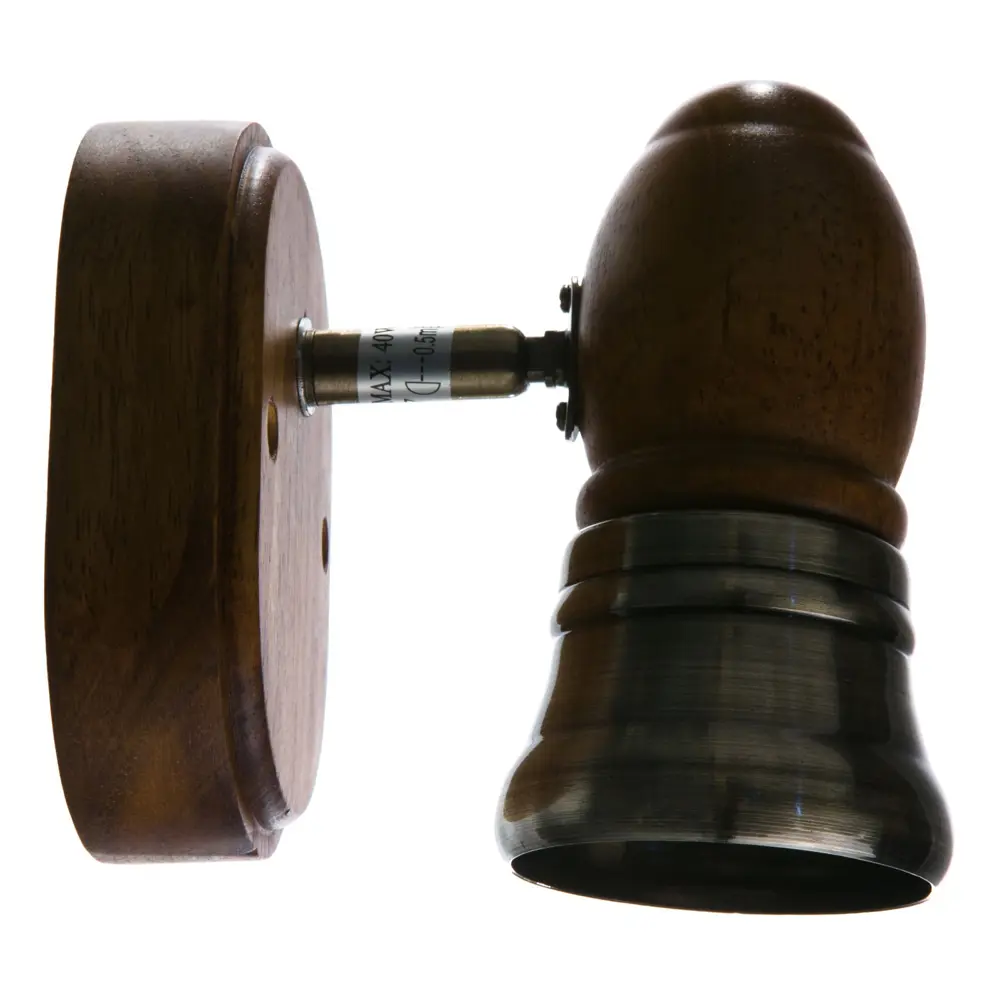 Спот Oak 1xE14х40 Вт, цвет дерево/бронза Santreyd STLM-2082328