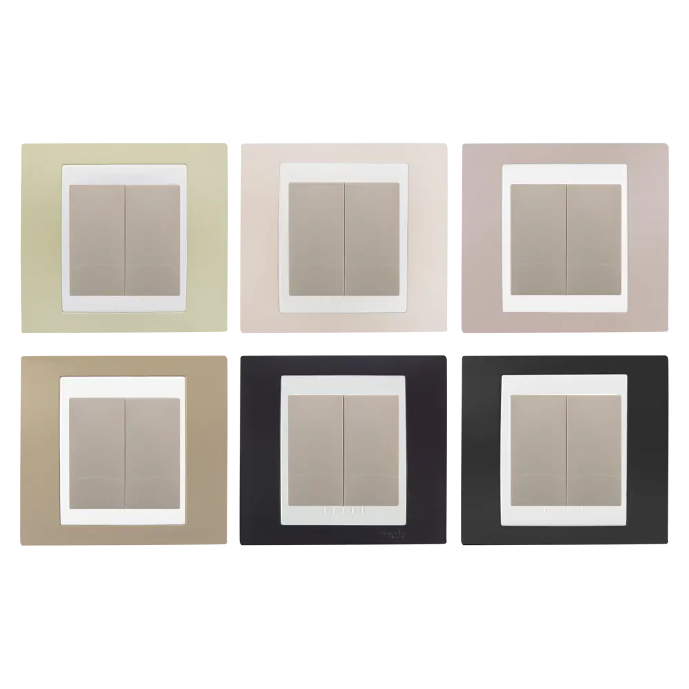 Переключатель встраиваемый Systeme Electric Unica 2 клавиши, цвет бежевый STLM-2097571 - Вид №1