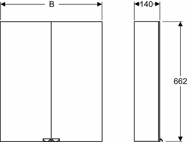 9362505021 IDO Glow шкаф высокий, с дверцей и зеркалом, Ш = 600 мм - Вид №4