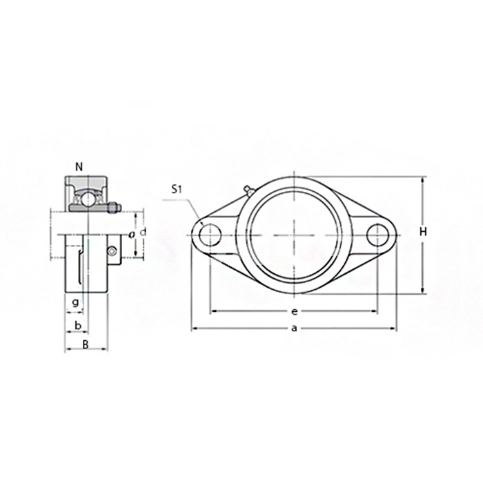 IS1921 Корпус подшипника FL205 (пластик) ISKRA  - Вид №1