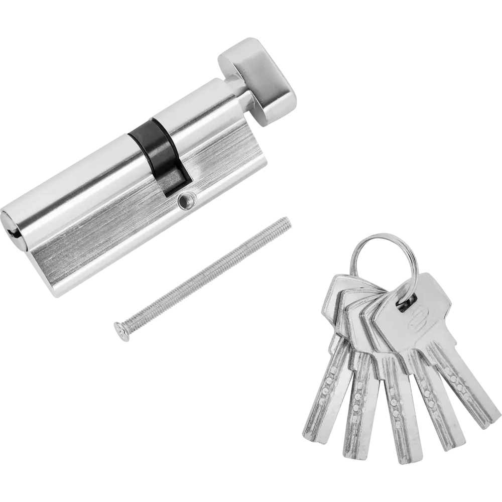 Цилиндр Standers 80, 30x50 мм, ключ-вертушка, цвет хром STLM-2009065 - Вид №1