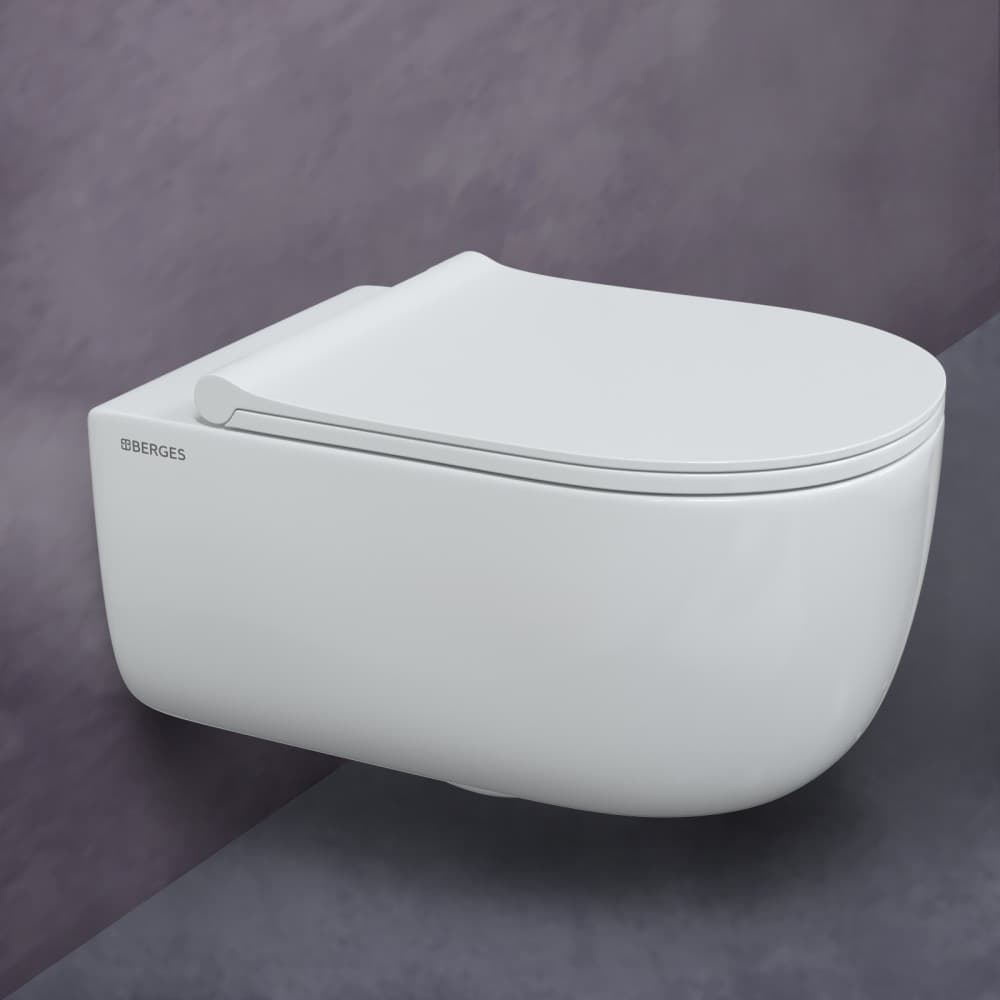 082118 Подвесной унитаз настенный Белый BERGES Key Турция - Вид №9