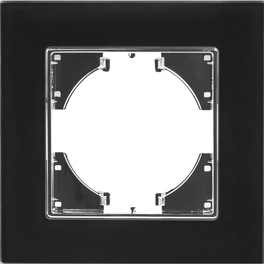 Рамка для розеток GUSI Electric Ugra — элегантная защита в черном стекле 85233688