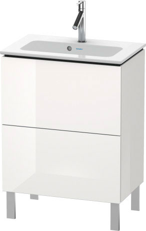 LC667308989 Тумбочка напольная компакт L-Cube #LC6673 620 x 391 мм Фланелево-серый глянцевый лак Duravit - Вид №2