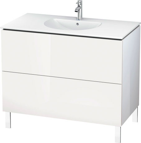 LC660704949 L-Cube Тумбочка напольная Графит матовый, декор Duravit - Вид №2