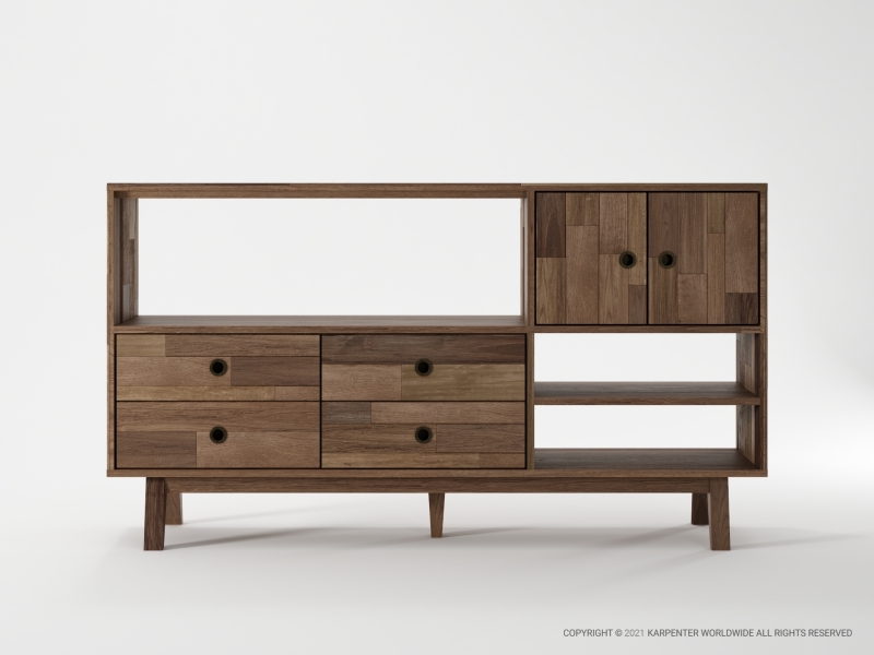 625_1333 Комод с 4 ящиками и 2 дверцами Karpenter NEW BROOKLYN 