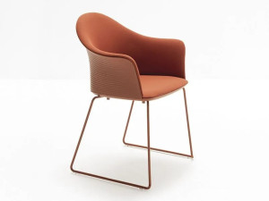 Штабелируемый мягкий стул из ткани