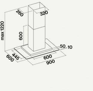 Falmec Настенная вытяжка из нержавеющей стали с активированным углем Fasteel sun-id-1382358 - Вид №2