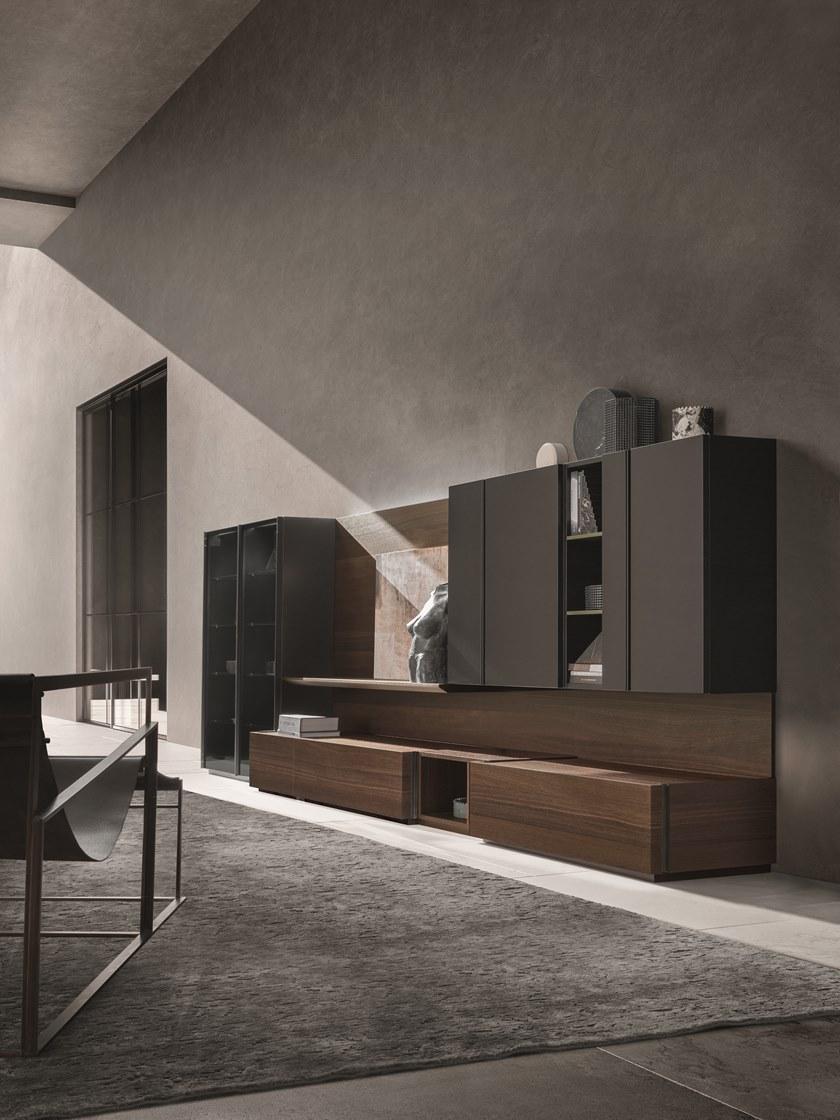 ZANETTE Лакированная стенка для хранения из дуба с подставкой под телевизор Day moove sun-id-1497187 - Вид №1