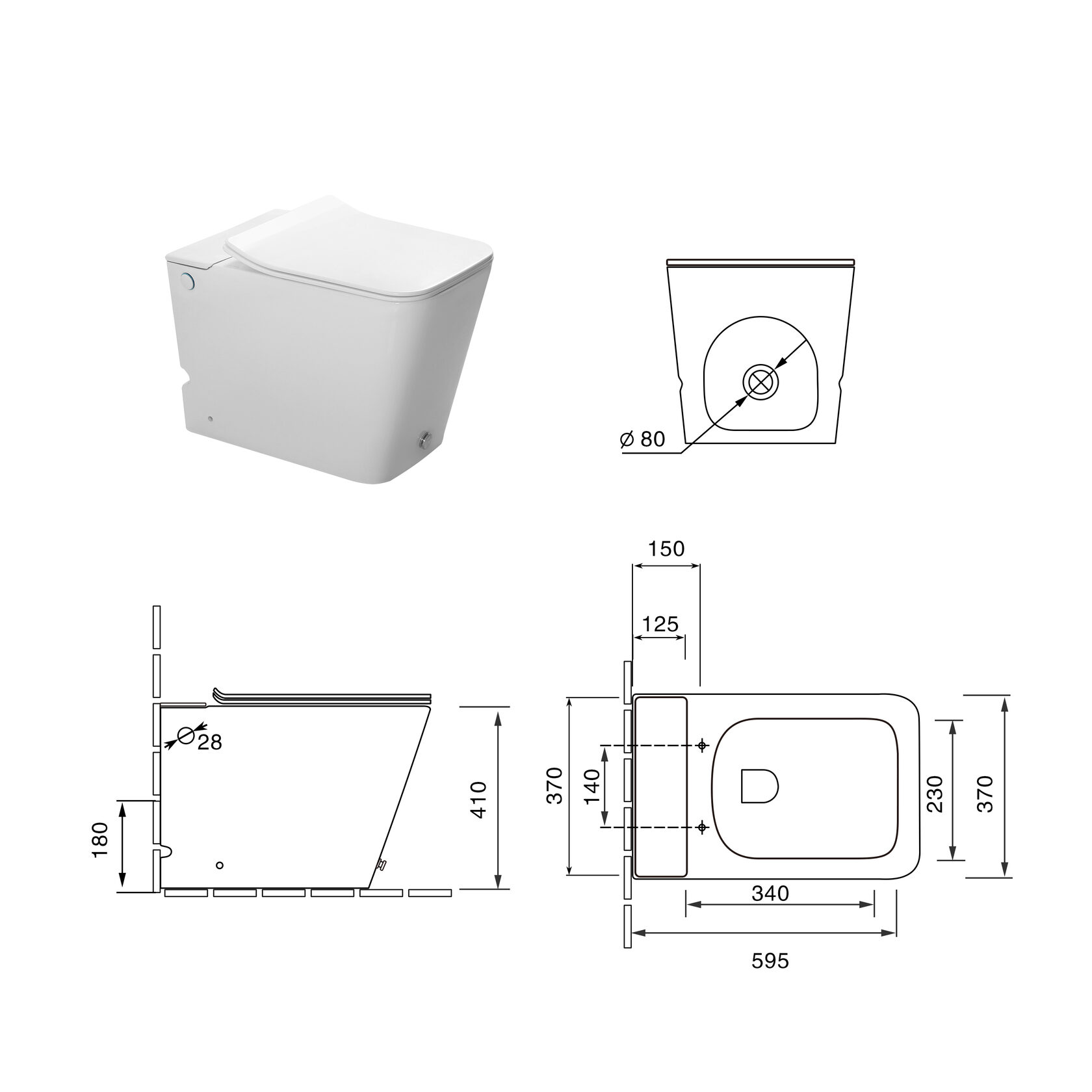Унитазы приставные SL-5033 SANTILINE  - Вид №4