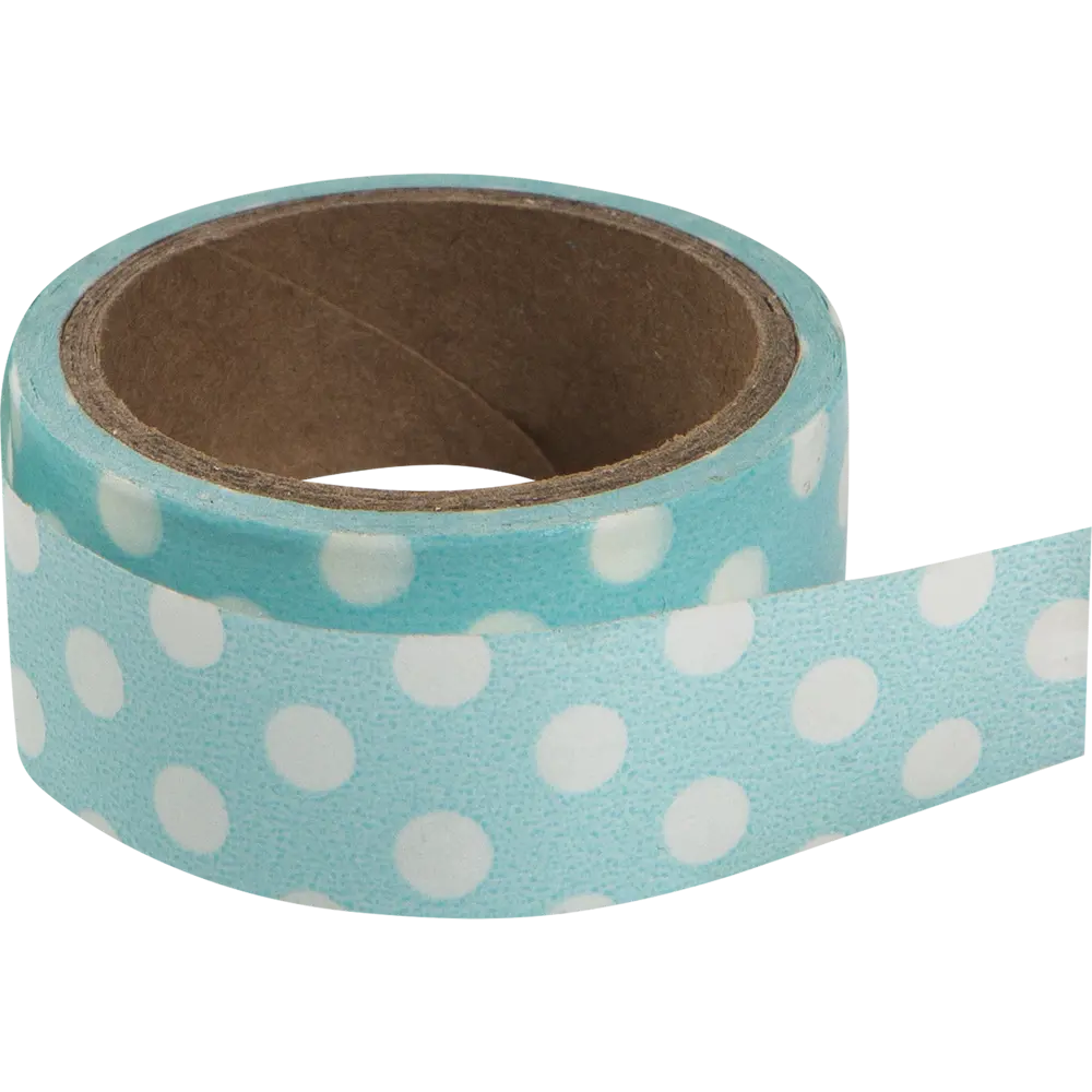 Лента самоклеящаяся «Горошек на бирюзовом» 1.5 см x 4 м Santreyd STLM-2009549