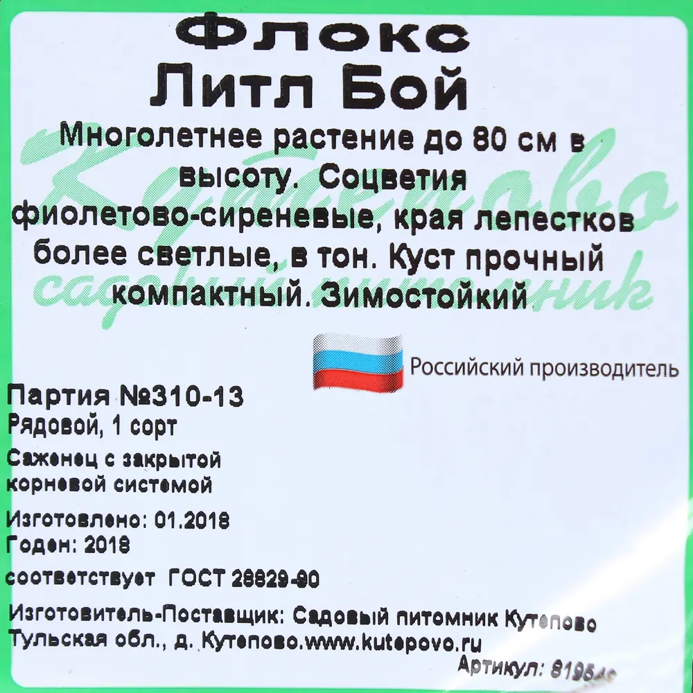 Флокс С1 «Литл Бой» 81954808 STLM-2041420 Santreyd  - Вид №2