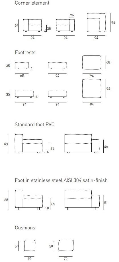 Living Divani Модульный диван со съемным чехлом Neowall sun-id-1434365 - Вид №9