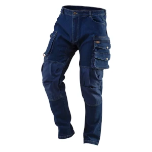 Брюки рабочие с усилением колена Neo Tools Denim синие размер XS рост 172-175 83303327 STLM-2010856
