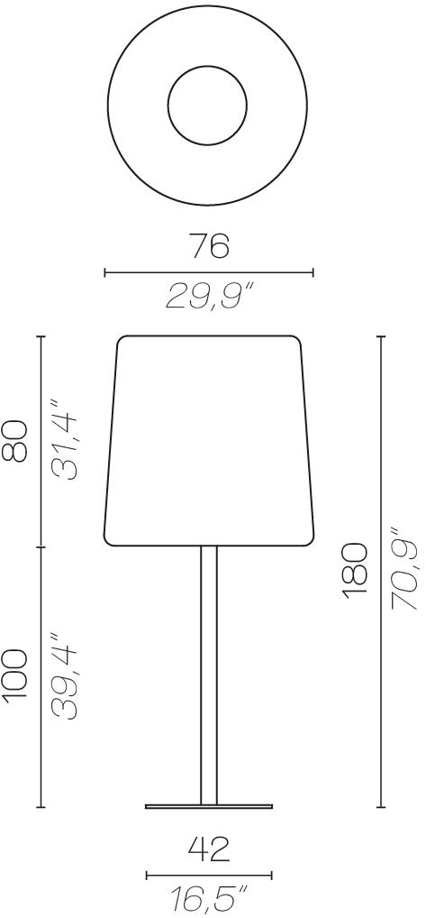 Contardi Торшер для улицы из стекловолокна sun-id-1455116 - Вид №4
