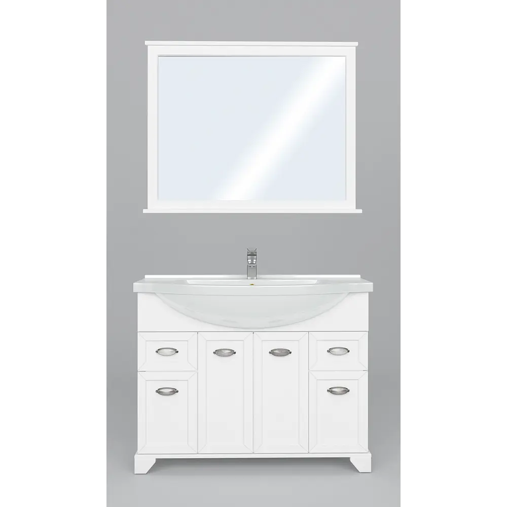 Зеркало Aquaton Шарм 100 см прямоугольное цвет белый STLM-2062321 - Вид №3