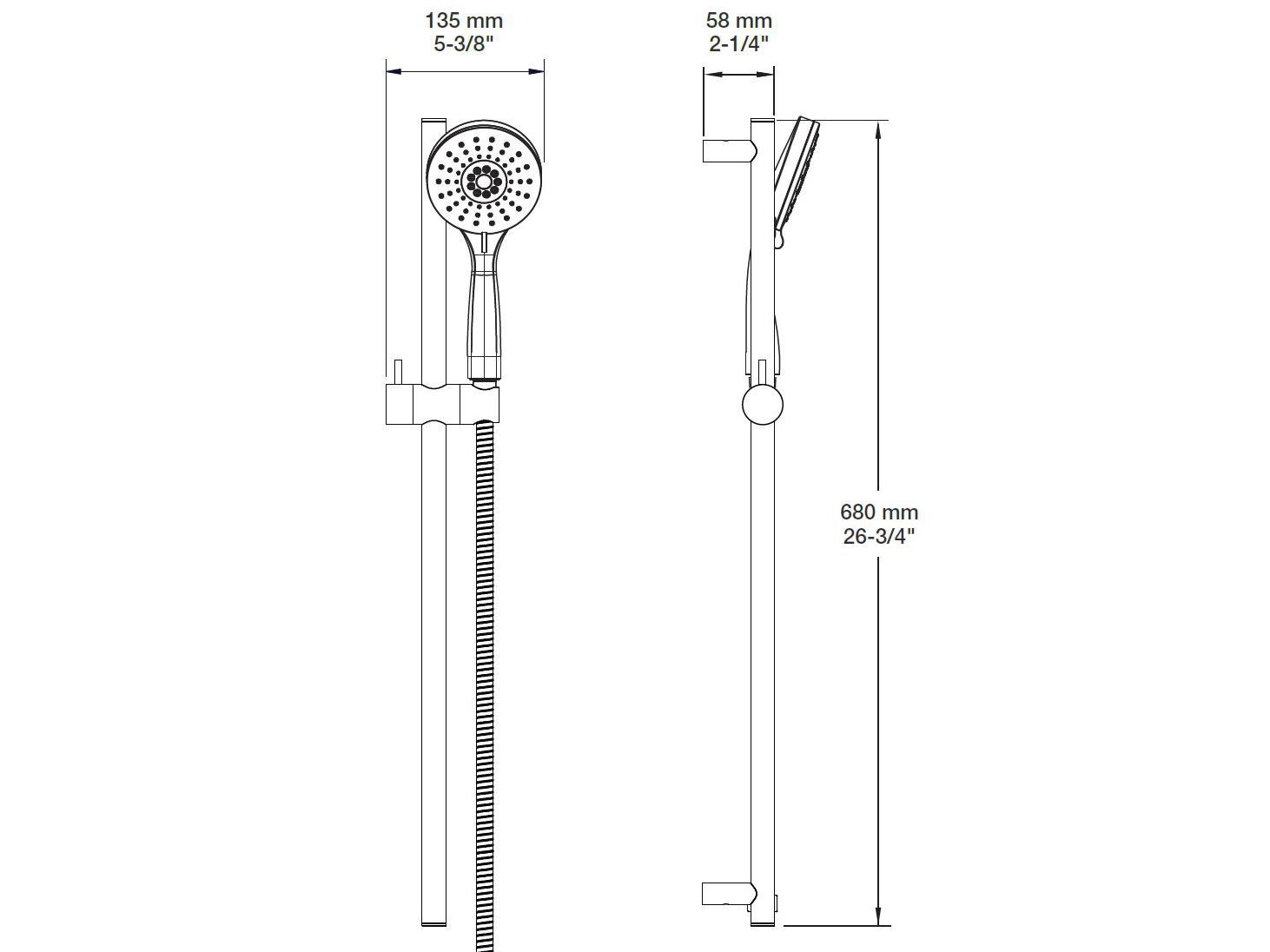Настенная душевая колонна с ручным душем BARIL DGL-2070-13 ARCH-00080653 - Вид №2