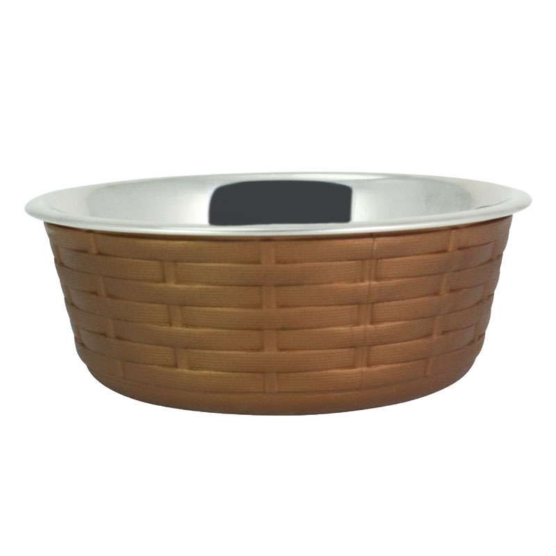 ПР0049227 Миска для животных Woven Fusion Bowl металлическая 1,6л Foxie 