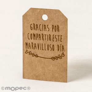 X738 Прямоугольная карта «спасибо за поделиться…», 36 единиц. Dekoraniaevents Bodas