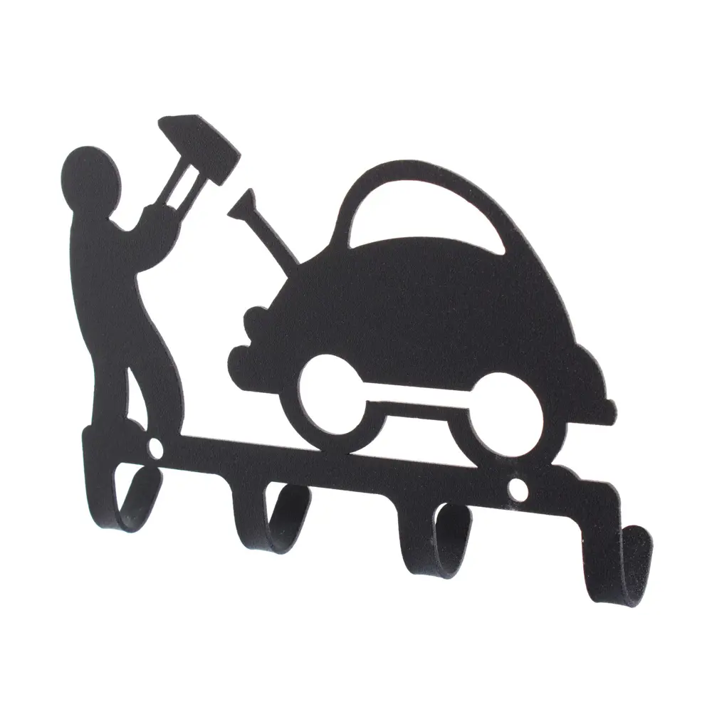 Крючок четырёхрожковый DuckandDog «Ремонт», сталь, матовый чёрный STLM-2137257 - Вид №1