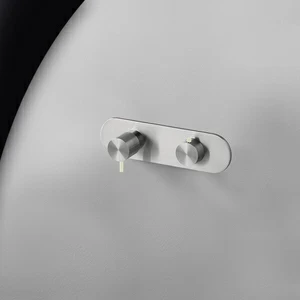 Термостат для душа матовая сталь с серой ручкой Toki Radomonte TKI53SCIL29