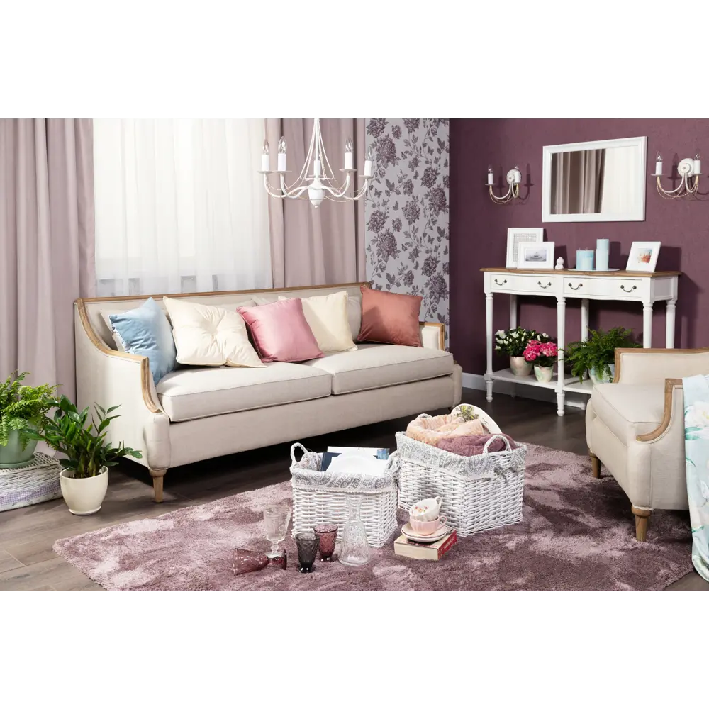 Подушка «Бархат», 40х40 см, цвет серый/голубой LINEN WAY STLM-2082640 - Вид №6