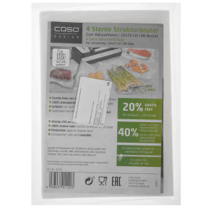 9297261 Пакеты для вакуумного упаковщика CASO 4 sterne 16*23