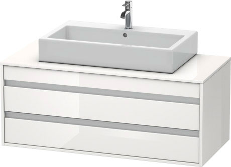 KT665604949 Тумбочка подвесная Ketho #KT6656 1200 x 550 мм Графит матовый, декор Duravit - Вид №2