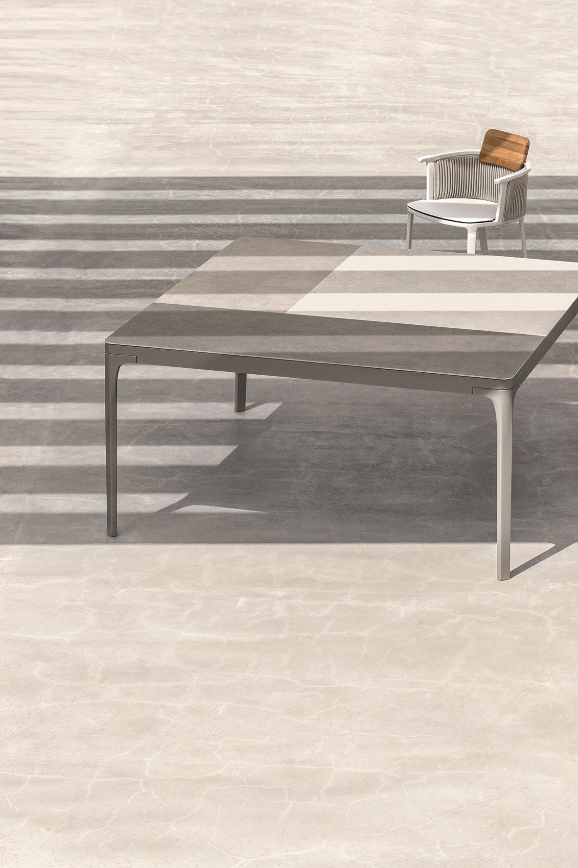 Квадратный садовый стол из керамогранита Ethimo ARCH-00084805 - Вид №5
