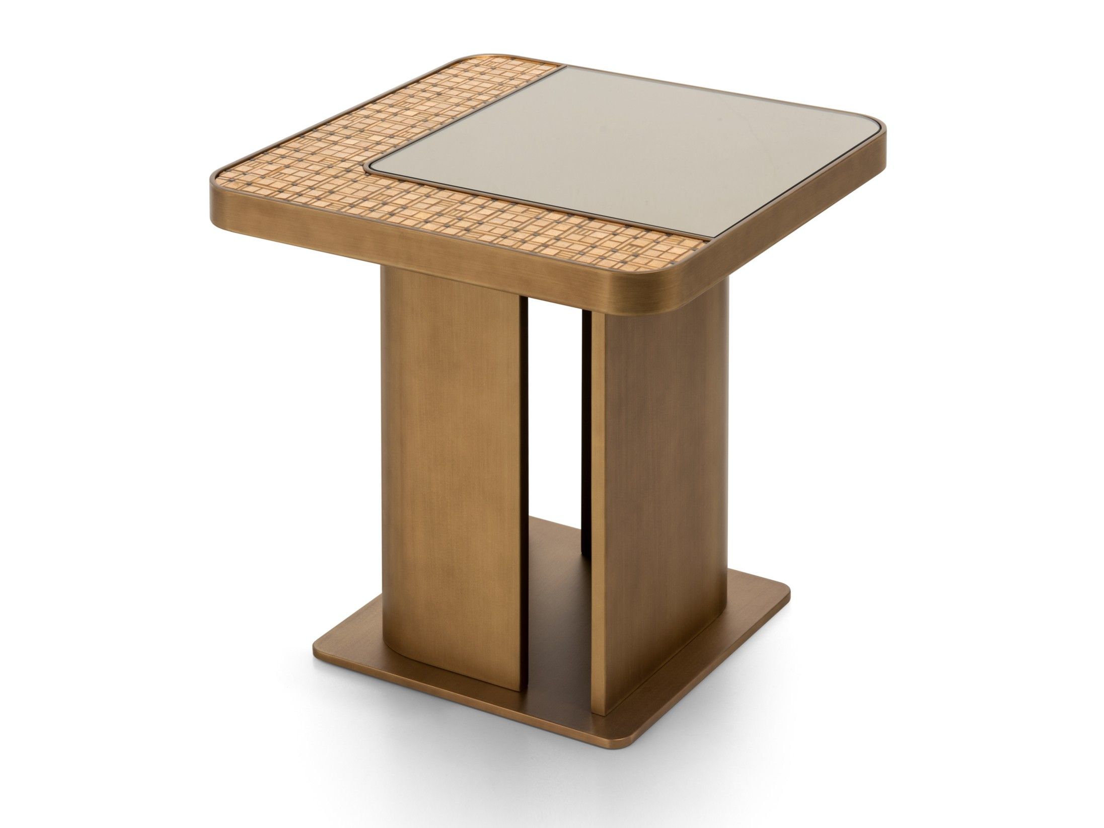Квадратный бронзовый журнальный столик Sicis Diamond ARCH-00012812