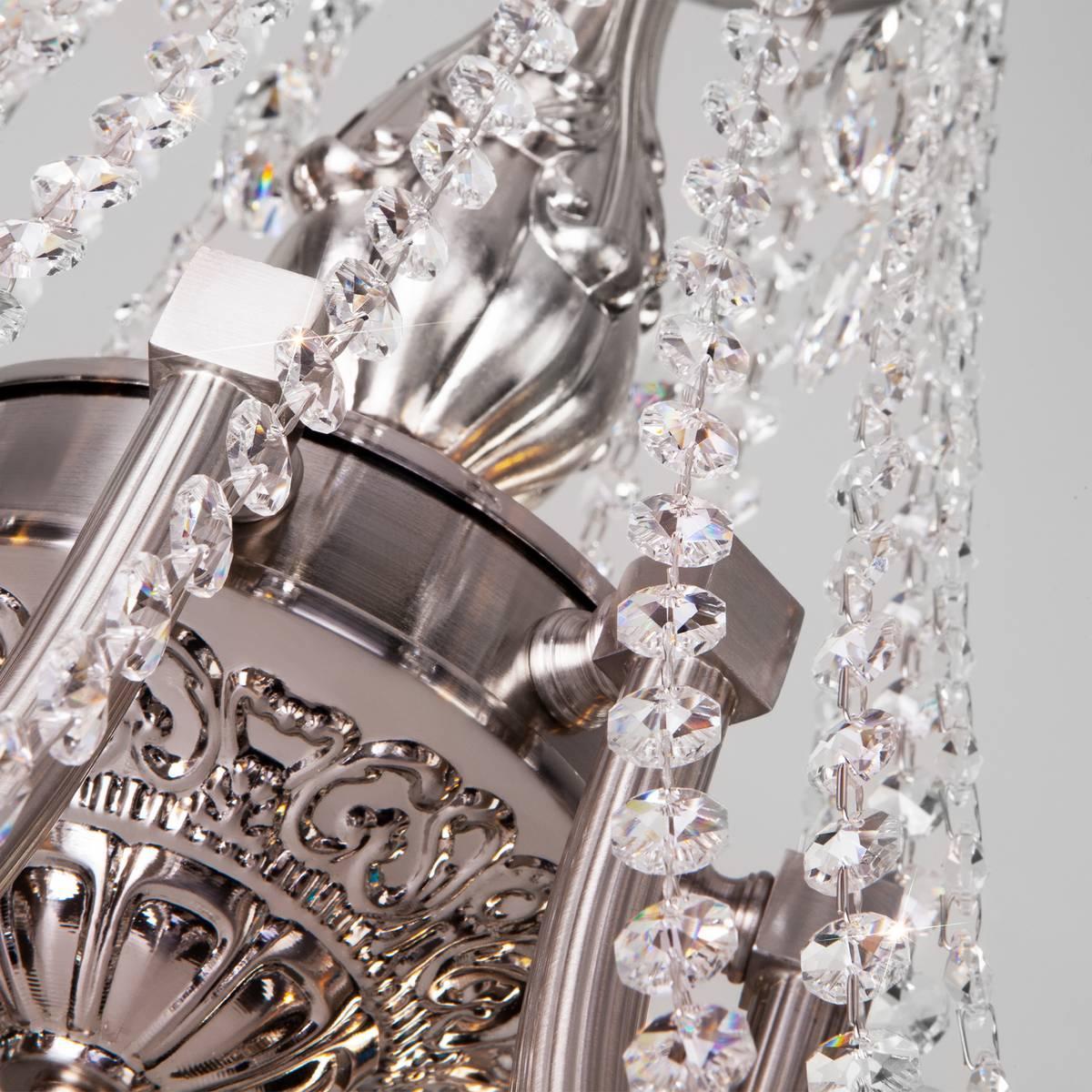 Люстра подвесная серебристая Bogates Liguria 314/12 Strotskis BOGATES ДИЗАЙНЕРСКИЕ, СВЕЧИ 00-3888436 Серебро  - Вид №3