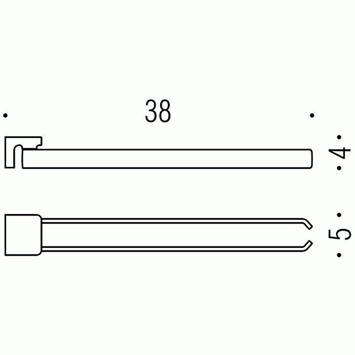 B2512 Полотенцедержатель 2-ой поворотный COLOMBO Alize Colombo Design - Вид №2