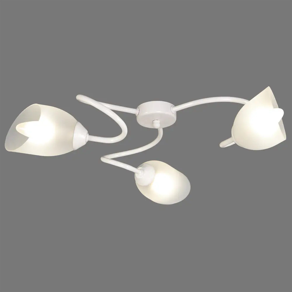 Люстра потолочная Vitaluce Кэтти 3 лампы 9м² Е14 цвет белый глянцевая STLM-2013569 - Вид №3