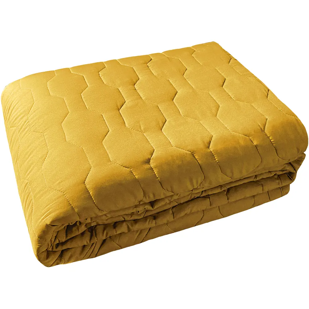 Покрывало 200x240 см микрофибра цвет желтый Santreyd STLM-2056379