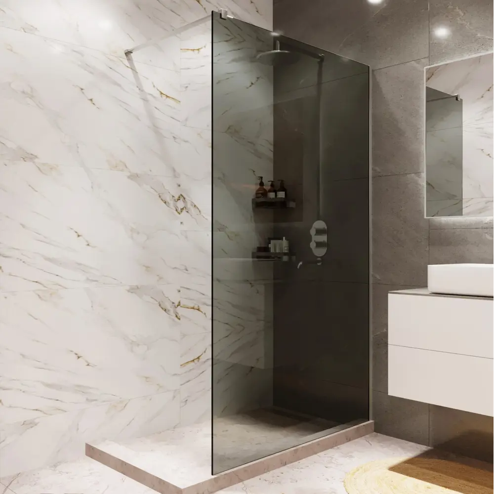 Душевая перегородка Mebelvann 110×200 см с тонированным стеклом 89372140 STLM-1466987