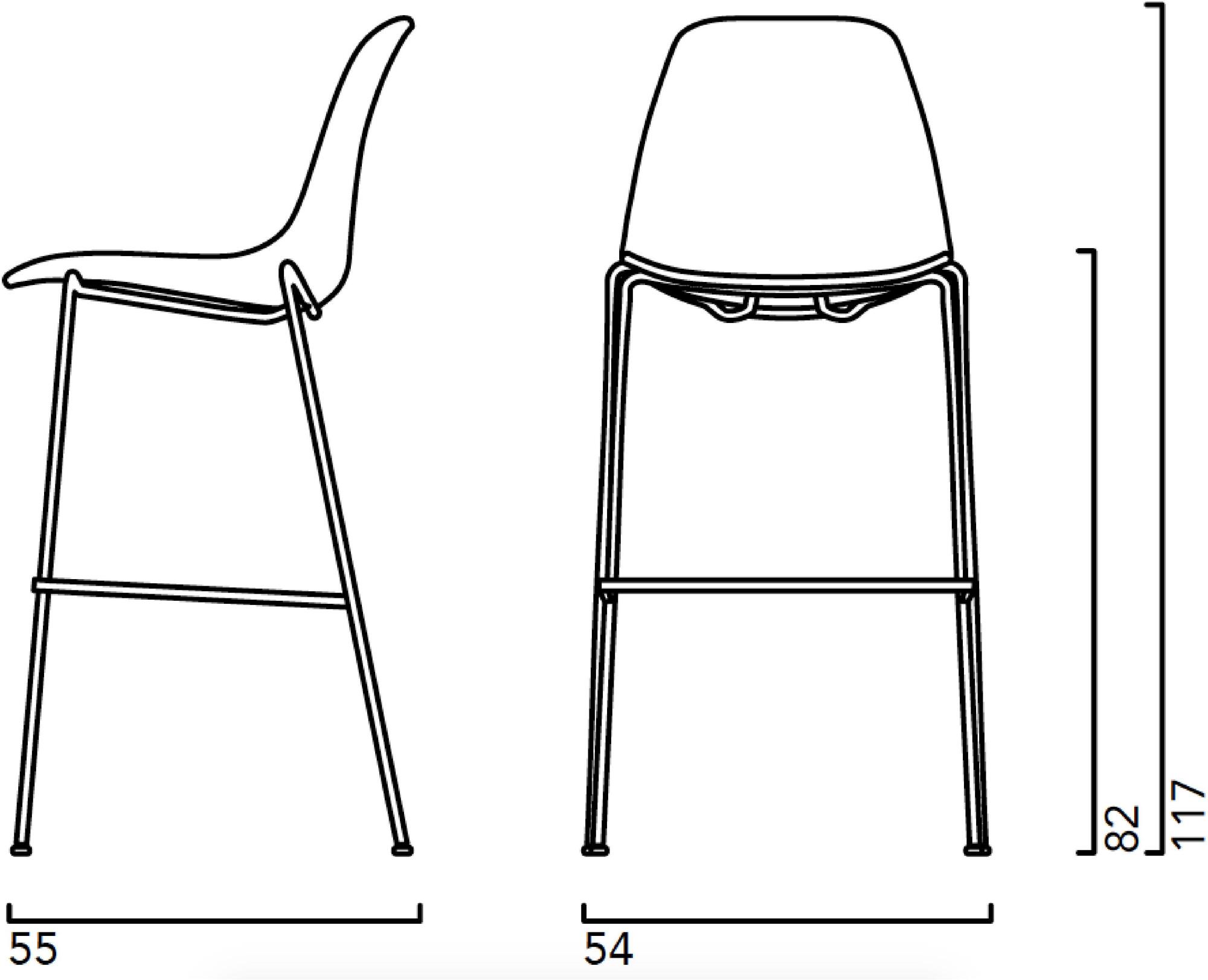Crassevig Штабелируемый табурет из полипропилена Pola sun-id-1374908 - Вид №7