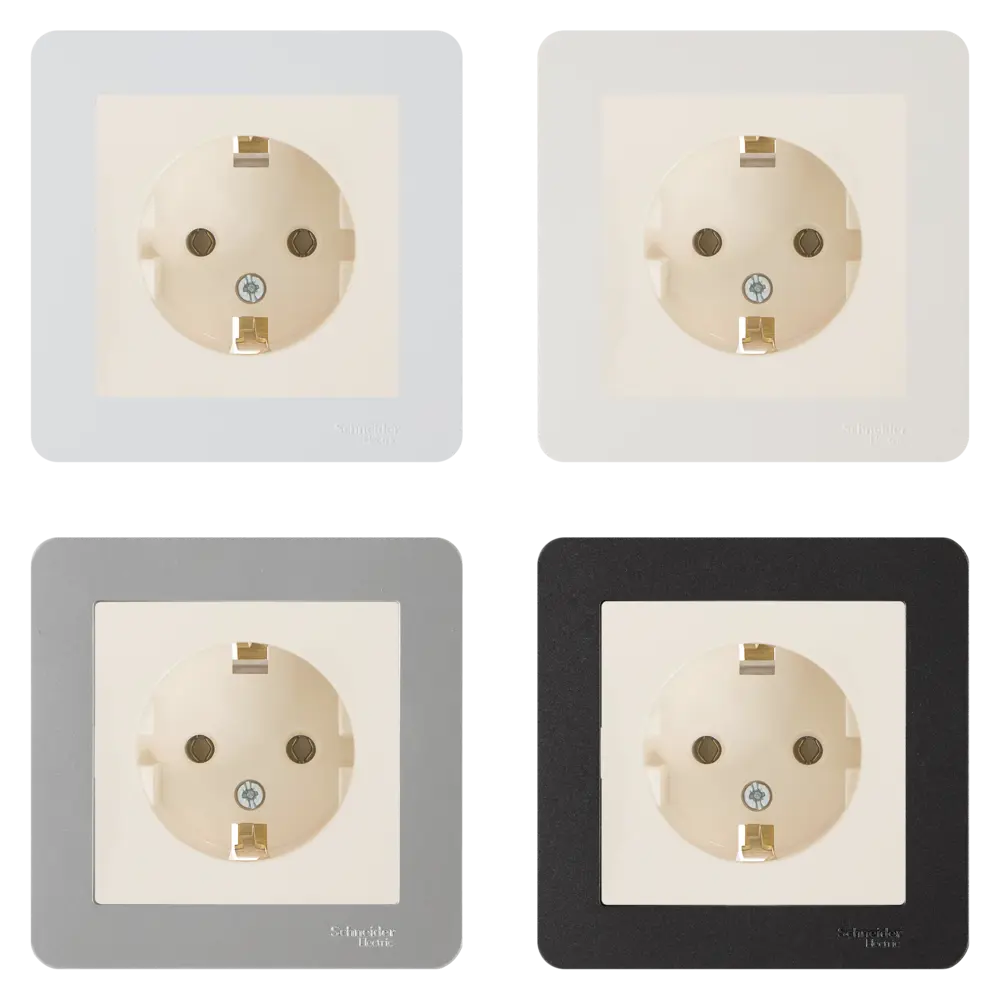 SYSTEME ELECTRIC Розетка скрытого монтажа W59 с заземлением в цвете слоновая кость 18799287 STLM-1111396 - Вид №1