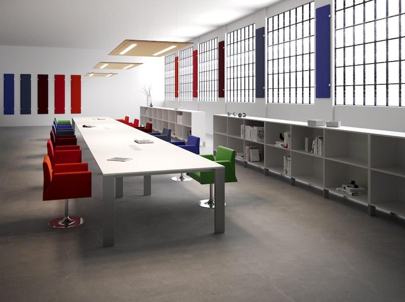 MASCAGNI Подвесная акустическая панель из меламина со встроенной подсветкой Sound sun-id-1446934 - Вид №1