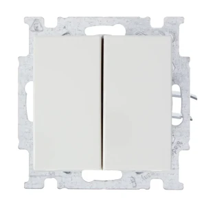 Выключатель встраиваемый ABB Basic 55 2 клавиши, цвет белый 14302974 STLM-2068228