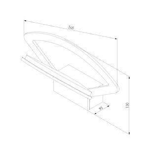 Бра настенное белое Elektrostandard Pavo MRL 4690389136665 ELEKTROSTANDARD PAVO 00-3930198 Белый  - Вид №2