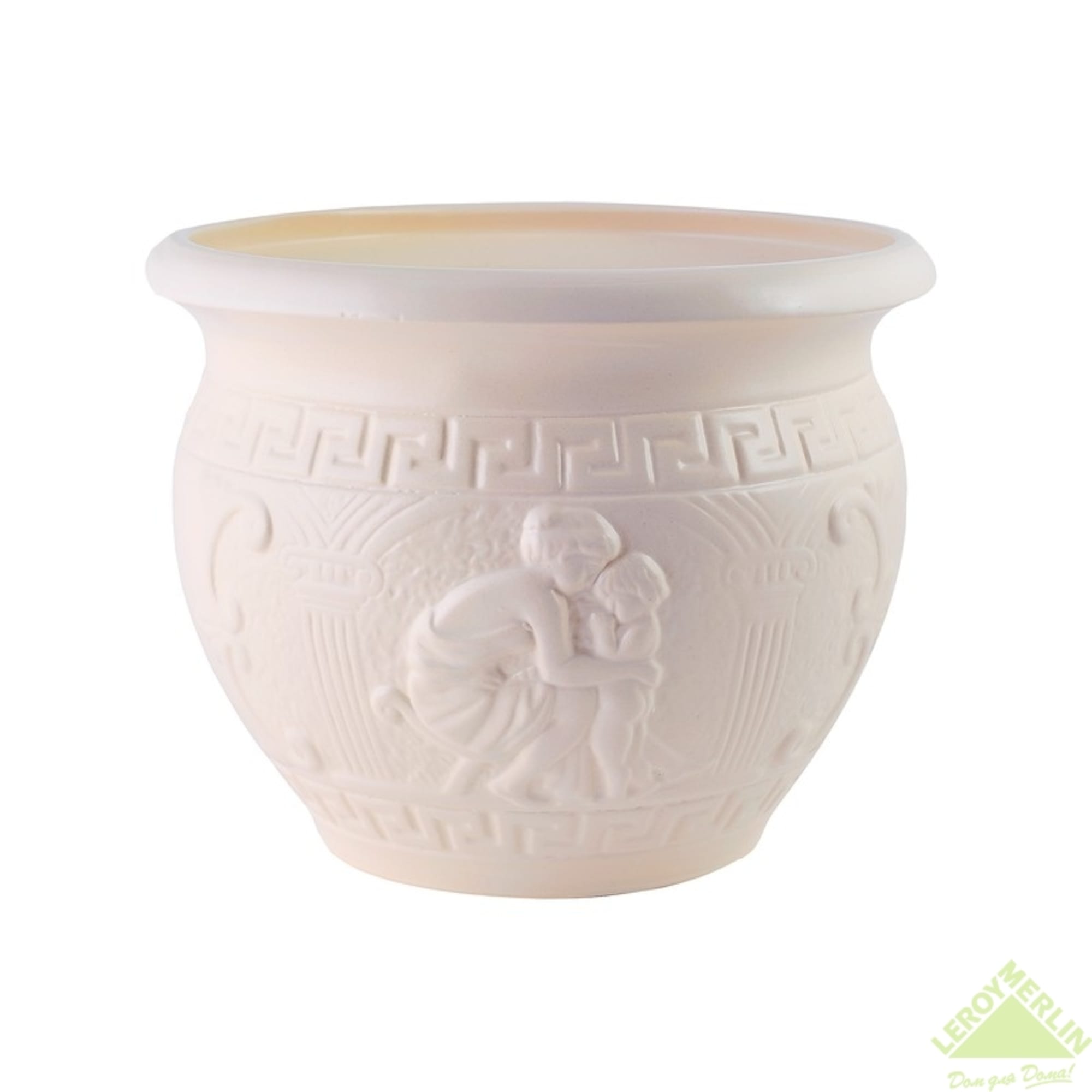 16141465 Горшок цветочный ø21.5 h17 см v3.8 л керамика белый Олимпия Santreyd - Вид №1