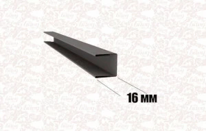 Торцевой П-образ.профиль, серебр.мет.карт.4м